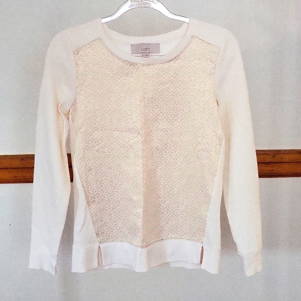 Loft Cream/Gold Sweatshirt (XS)
